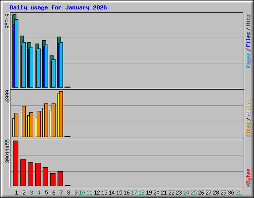 Daily usage for January 2026