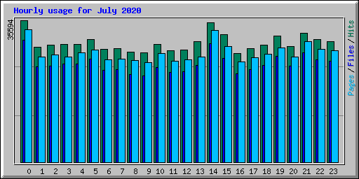 Hourly usage for July 2020