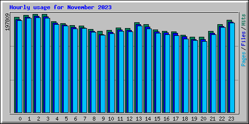 Hourly usage for November 2023