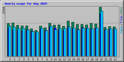Hourly usage for May 2025