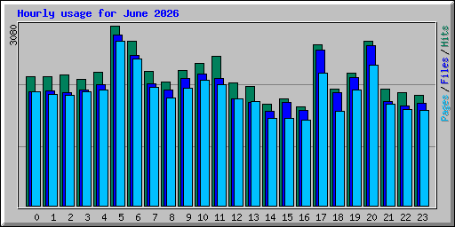 Hourly usage for June 2026